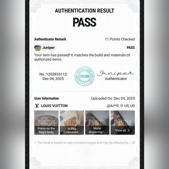 Louis Vuitton Brown Signiture Mono Small Cosmetic Pouch (FAIR/POOR)(COA)REHAB✨️ - Picture 13 of 13